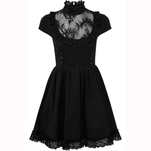 Killstar Death March Dress Black Lace NWOT - Picture 2 of 14